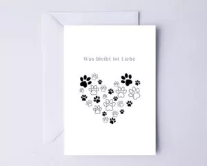 Design: Patrick Rosenthal Studio Trauerkarte für Hundebesitzer