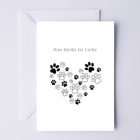 Design: Patrick Rosenthal Studio Trauerkarte für Hundebesitzer